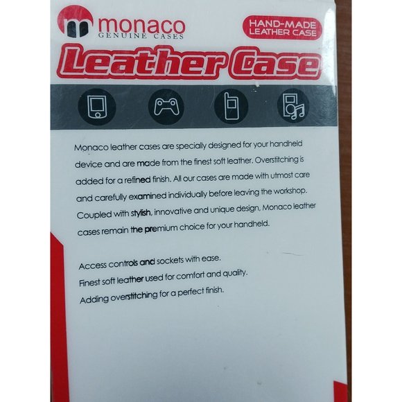 Monaco Genuine Cases Leather Case BlackBerry Torch 9850/9860 Book/Black NEW - Picture 9 of 9